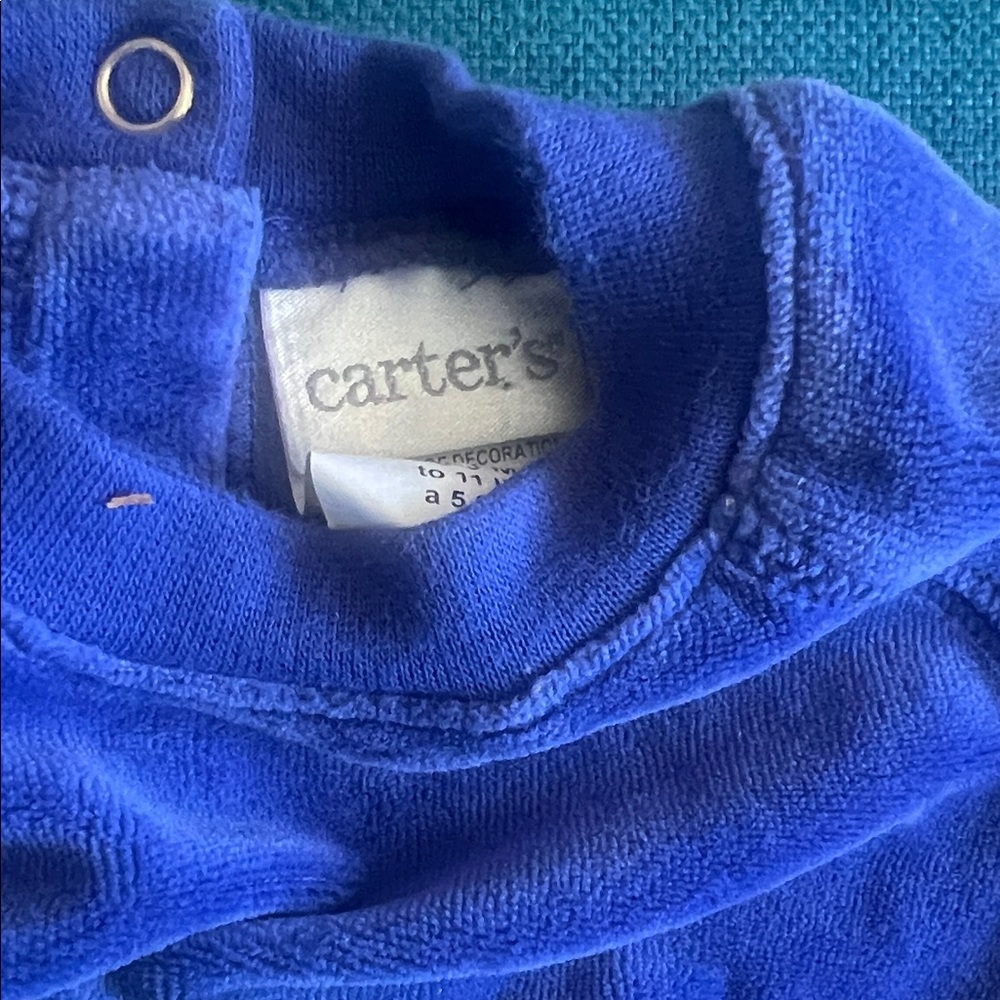Carter's Blue One Piece with Colorful Caterpillar - Picture 4 of 5